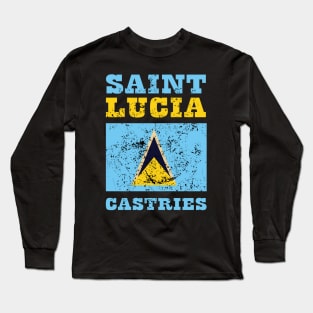 Flag of Saint Lucia Long Sleeve T-Shirt